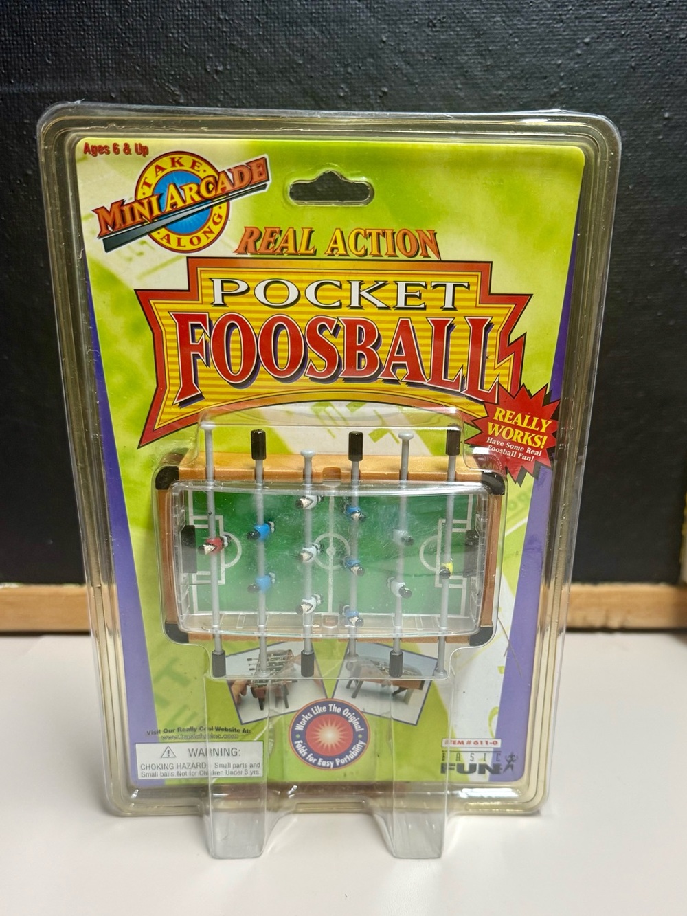 Arcade Pocket Foosball Mini Game - Green, Blue